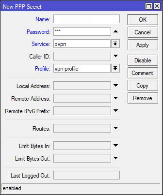 راه اندازی OpenVPN میکروتیک